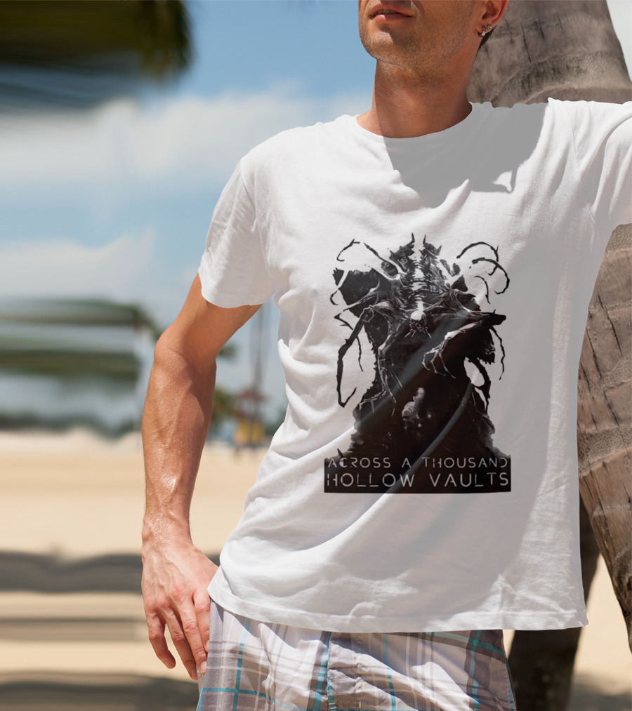 Across A Thousand Hollow Vaults Dark Fantasy Creature Horror Mythical Entity T-Shirt