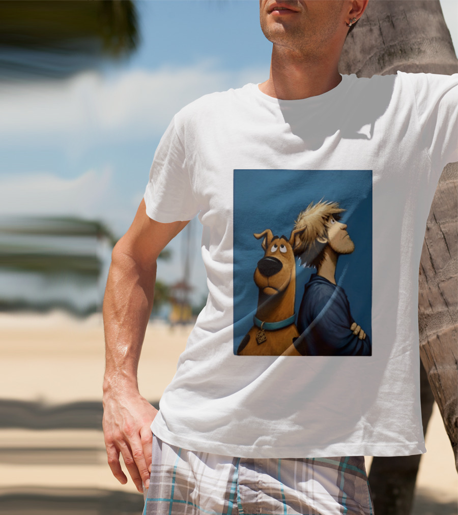 Scooby Doo And Shaggy Rogers Mystery Inc Iconic Cartoon Duo Facing Adventure T-Shirt