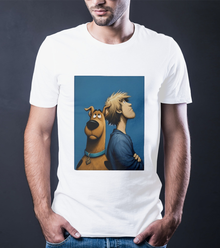 Scooby Doo And Shaggy Rogers Mystery Inc Iconic Cartoon Duo Facing Adventure T-Shirt