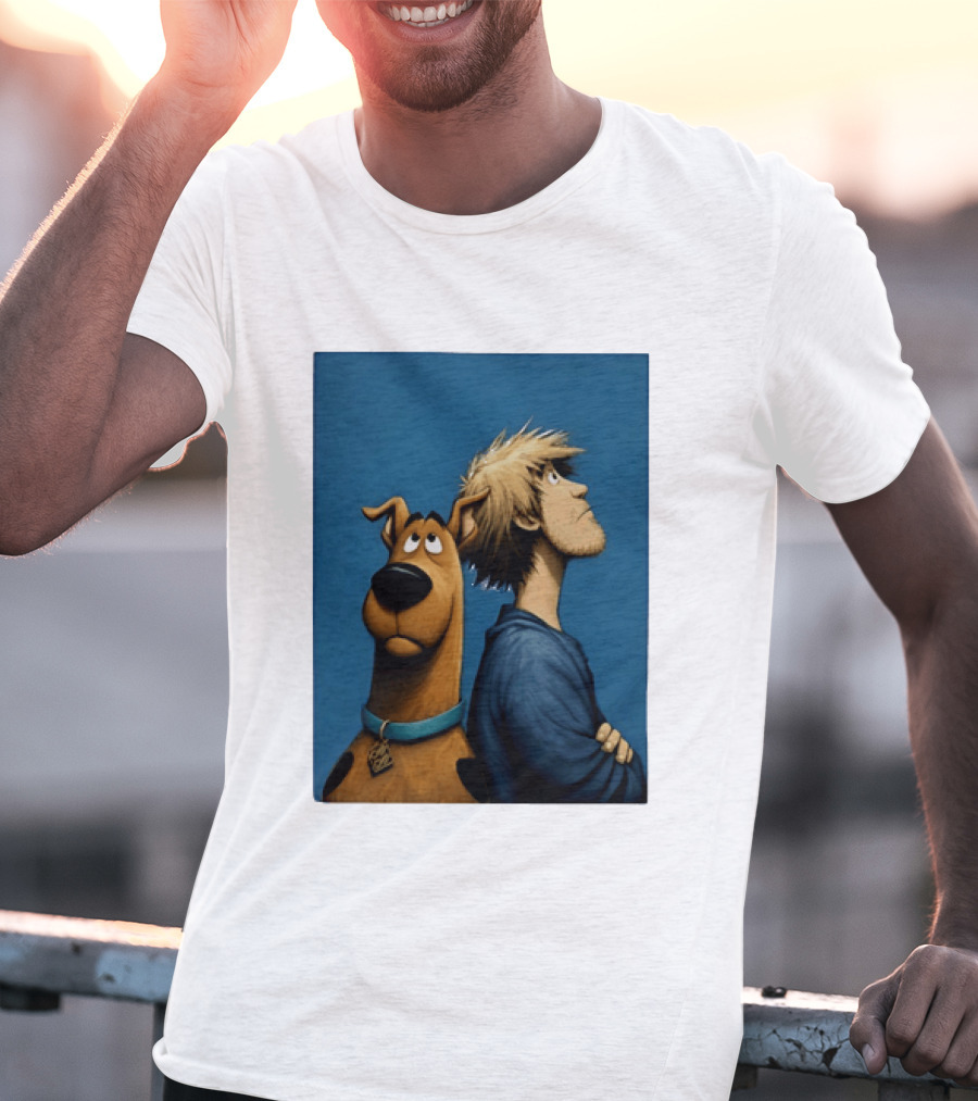 Scooby Doo And Shaggy Rogers Mystery Inc Iconic Cartoon Duo Facing Adventure T-Shirt