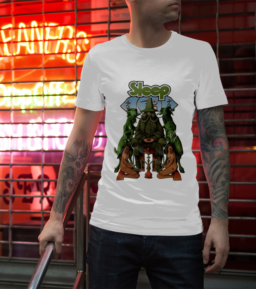 Sleep Band Wizard Hookah Goat Stoner Rock Psychedelic T-Shirt