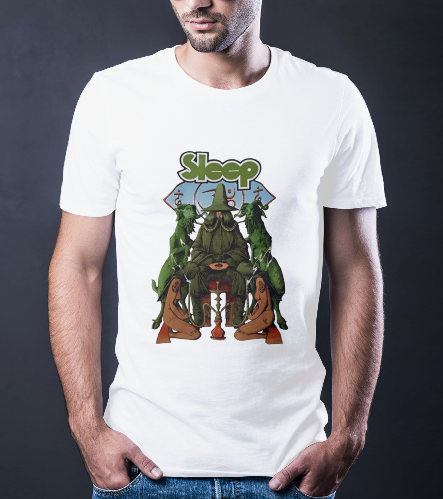 Sleep Band Wizard Hookah Goat Stoner Rock Psychedelic T-Shirt