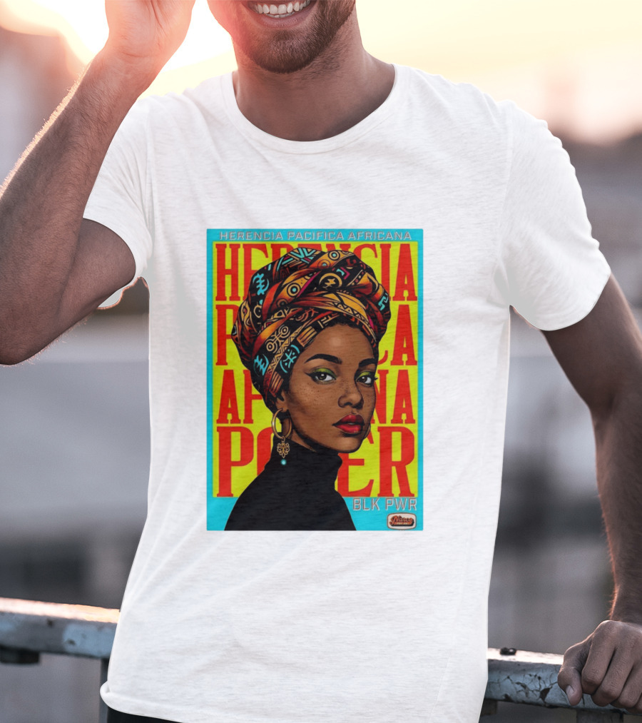Herencia Pacifica Africana Power Blk Pwr Narez Wear T-Shirt