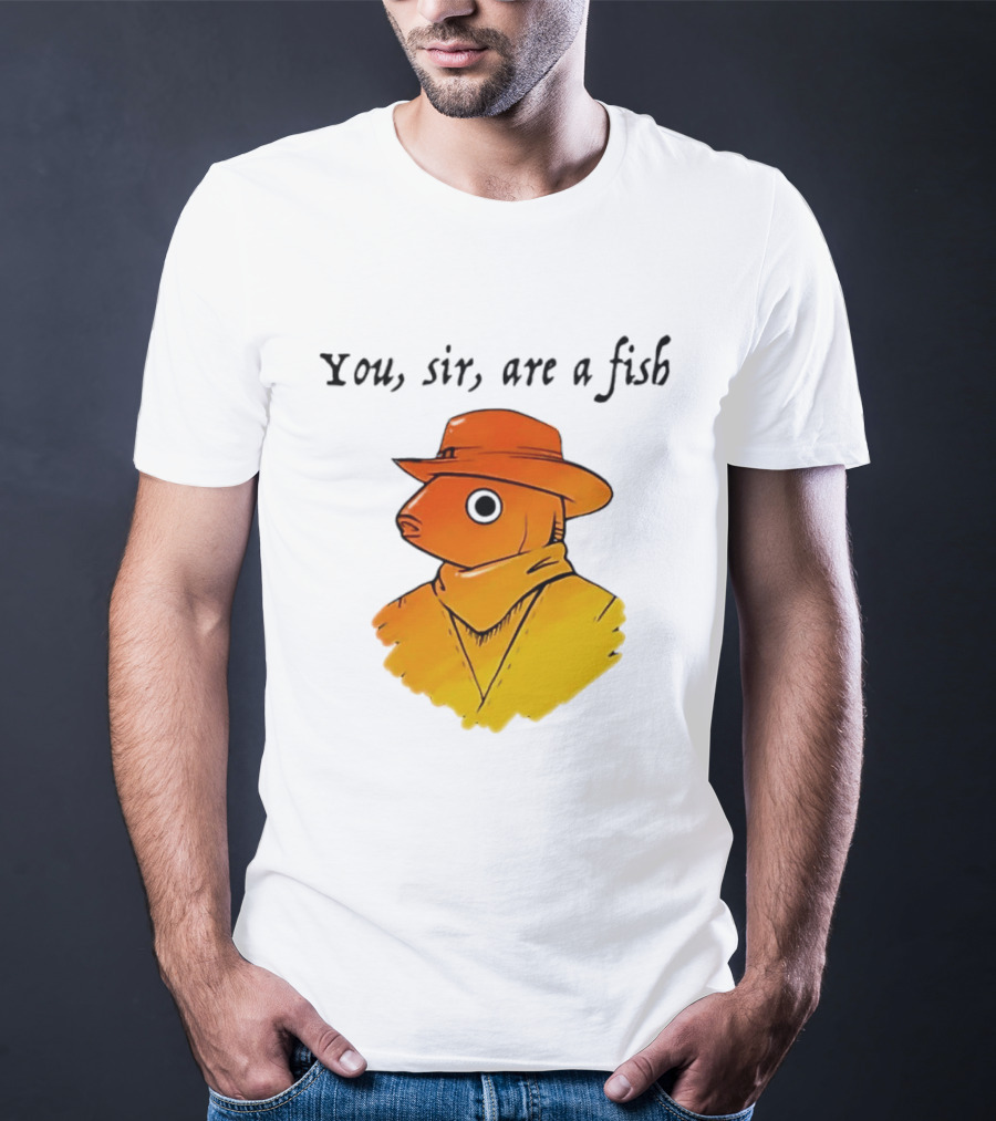 You Sir Are A Fish Cowboy Western Hat And Scarf T-Shirt