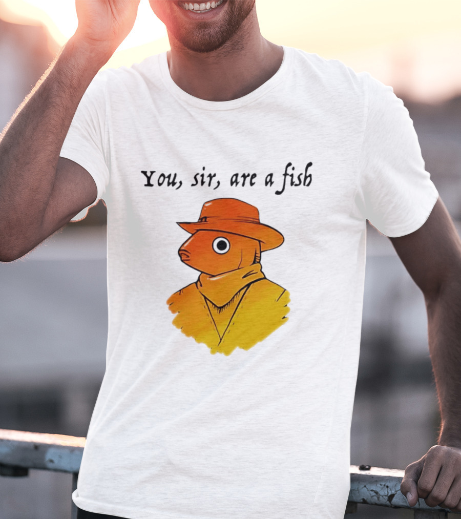 You Sir Are A Fish Cowboy Western Hat And Scarf T-Shirt