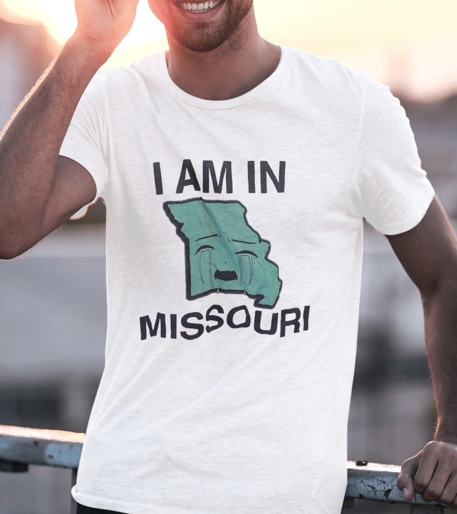 I Am In Missouri Crying Map Misery Pun T-Shirt