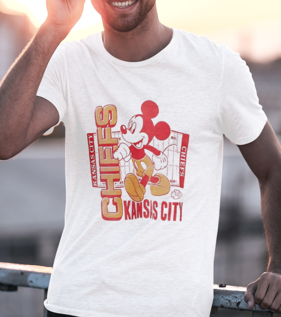 Kansas City Chiefs Mickey Mouse Authentic Fan T-Shirt