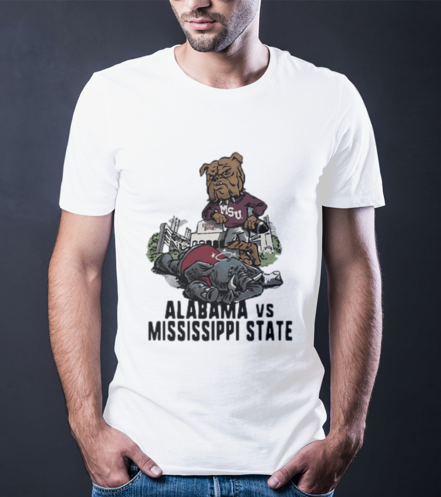 Alabama Vs Mississippi State Bulldogs Football Rivalry Game Day T-Shirt