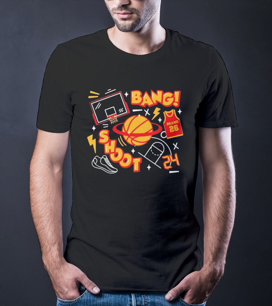 Bang Shoot Basketball Brand 26 Jersey Hoop 24 Sport Athletic T-Shirt