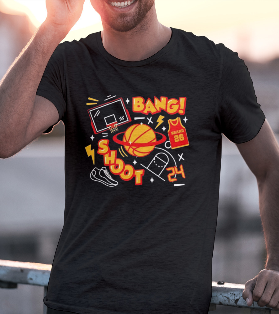 Bang Shoot Basketball Brand 26 Jersey Hoop 24 Sport Athletic T-Shirt