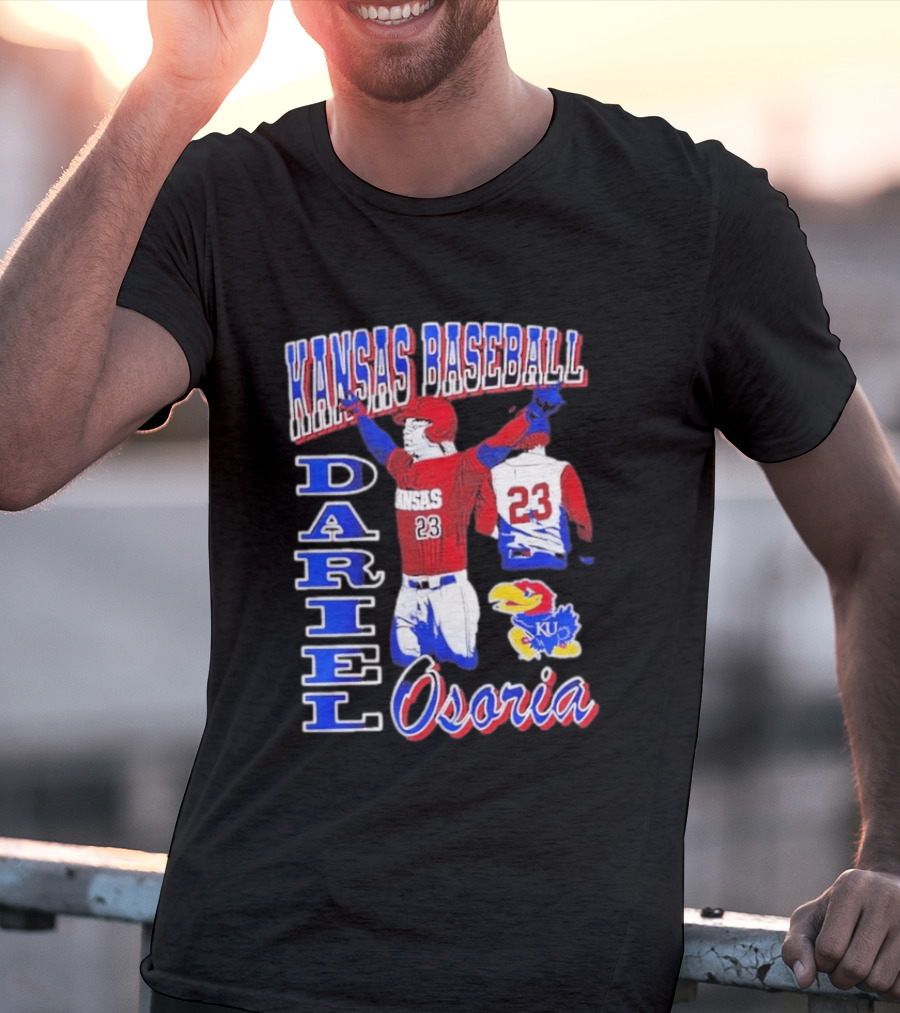 Kansas Baseball Dariel Osoria 23 KU Jayhawks T-Shirt