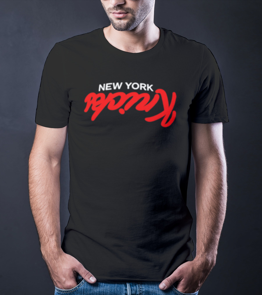 New York Knicks NBA Basketball Retro Red Script T-Shirt