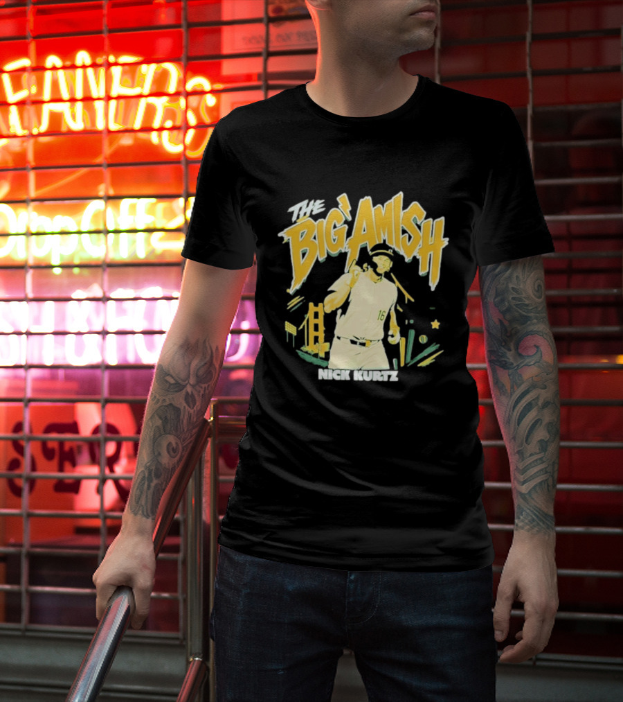 Nick Kurtz Athletics Baseball The Big Amish Sports T-Shirt