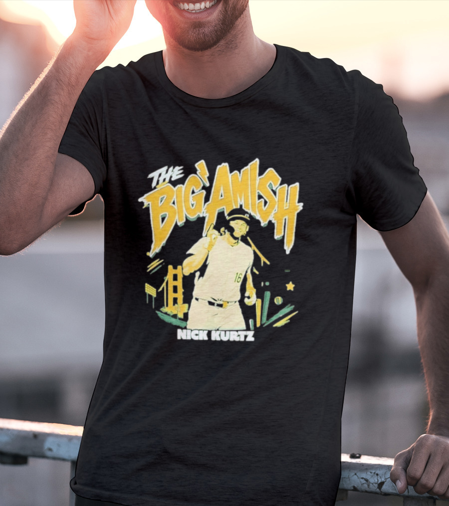 Nick Kurtz Athletics Baseball The Big Amish Sports T-Shirt