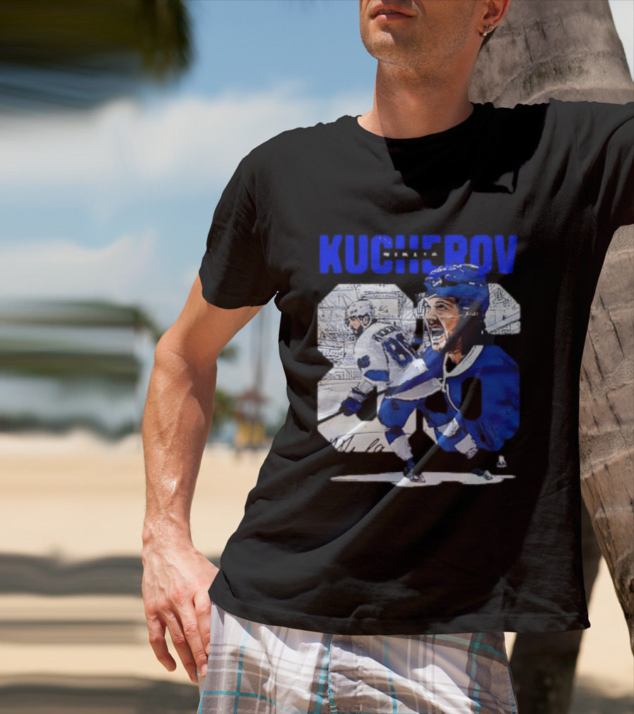 Kucherov 86 Skating And Celebrating Tampa Bay Lightning T-Shirt