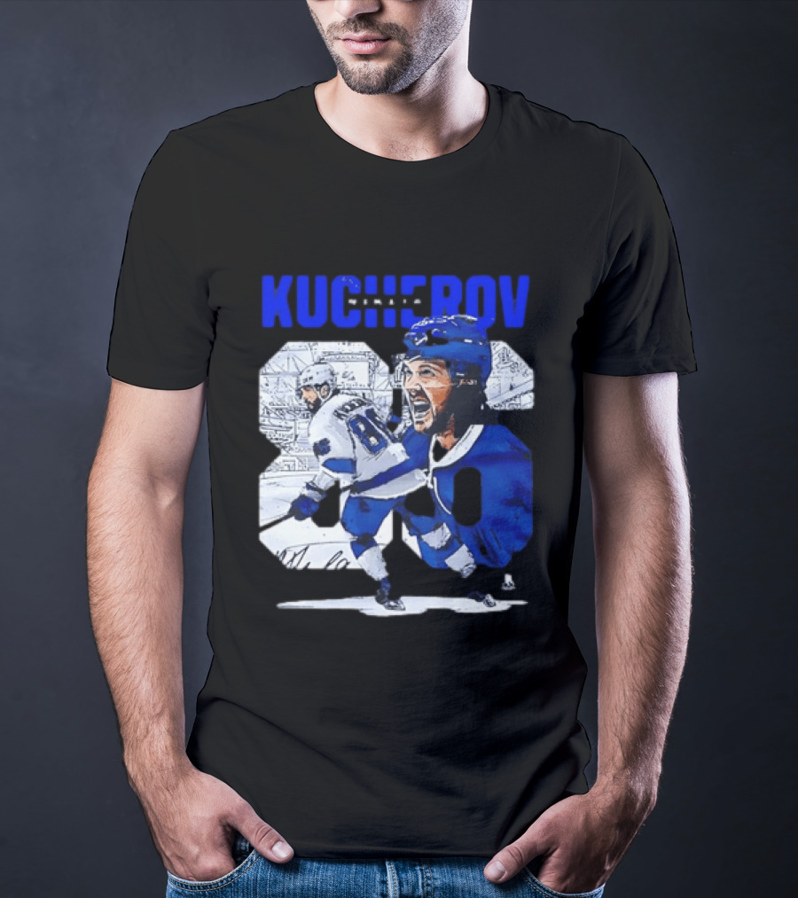 Kucherov 86 Skating And Celebrating Tampa Bay Lightning T-Shirt