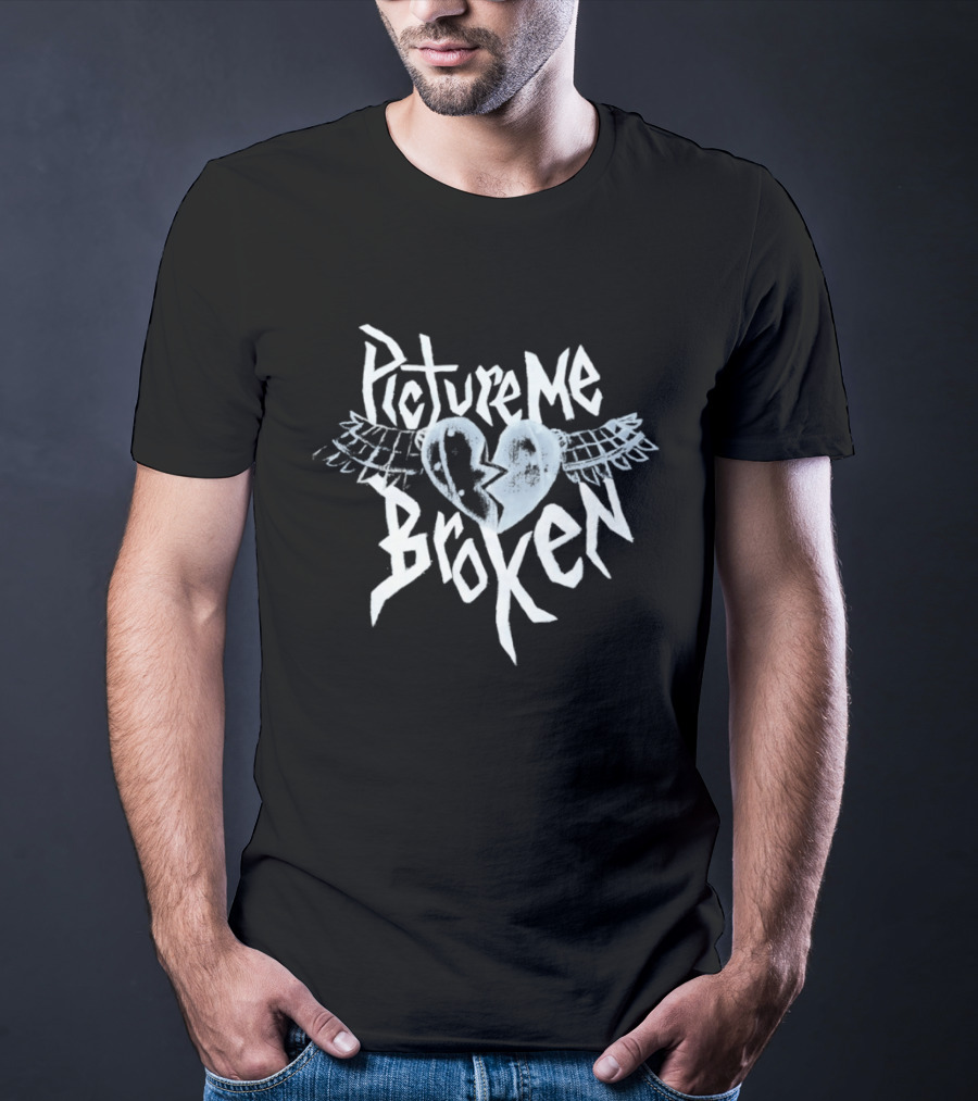 Picture Me Broken Heart Wings Alternative Rock T-Shirt