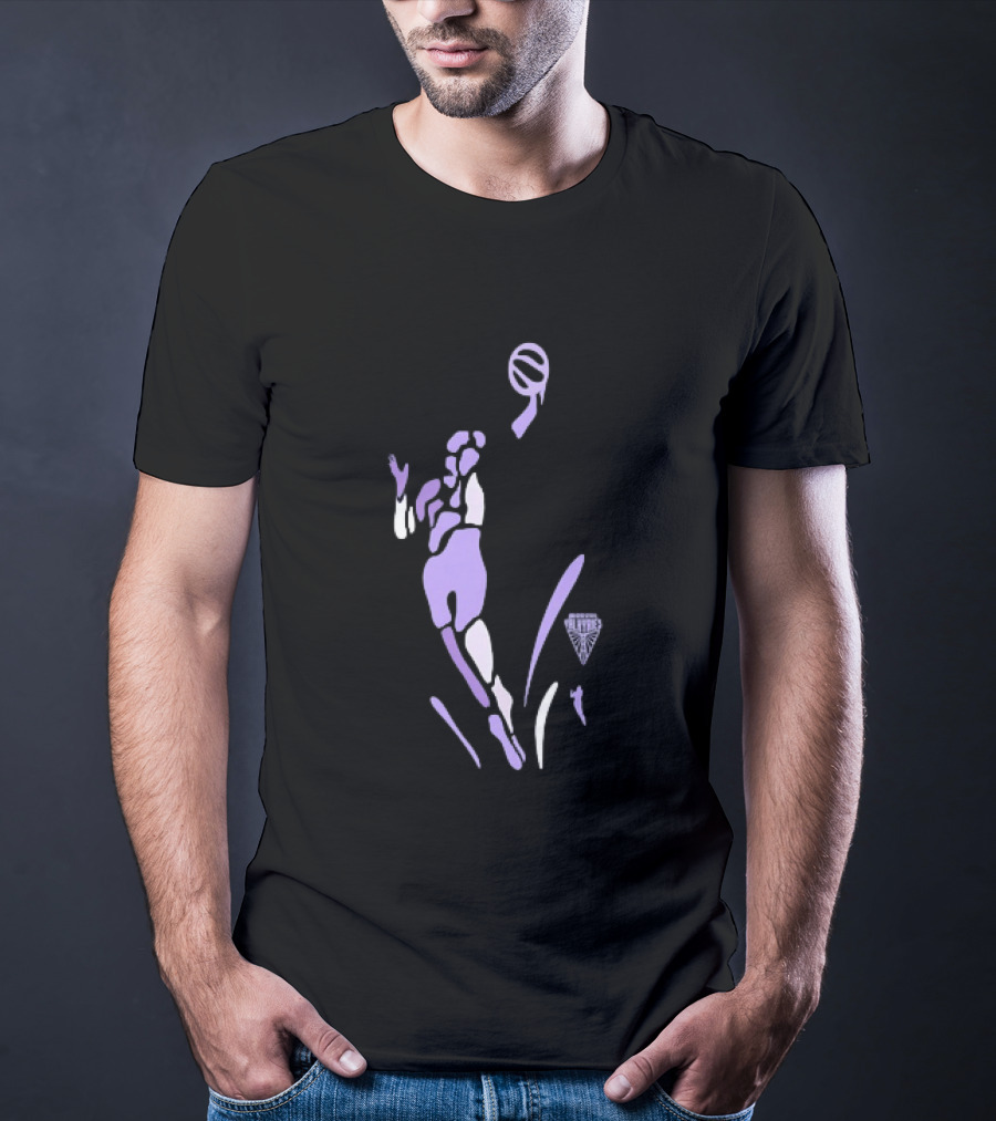 Golden State Valkyries Basketball Player Silhouette Purple Pose T-Shirt