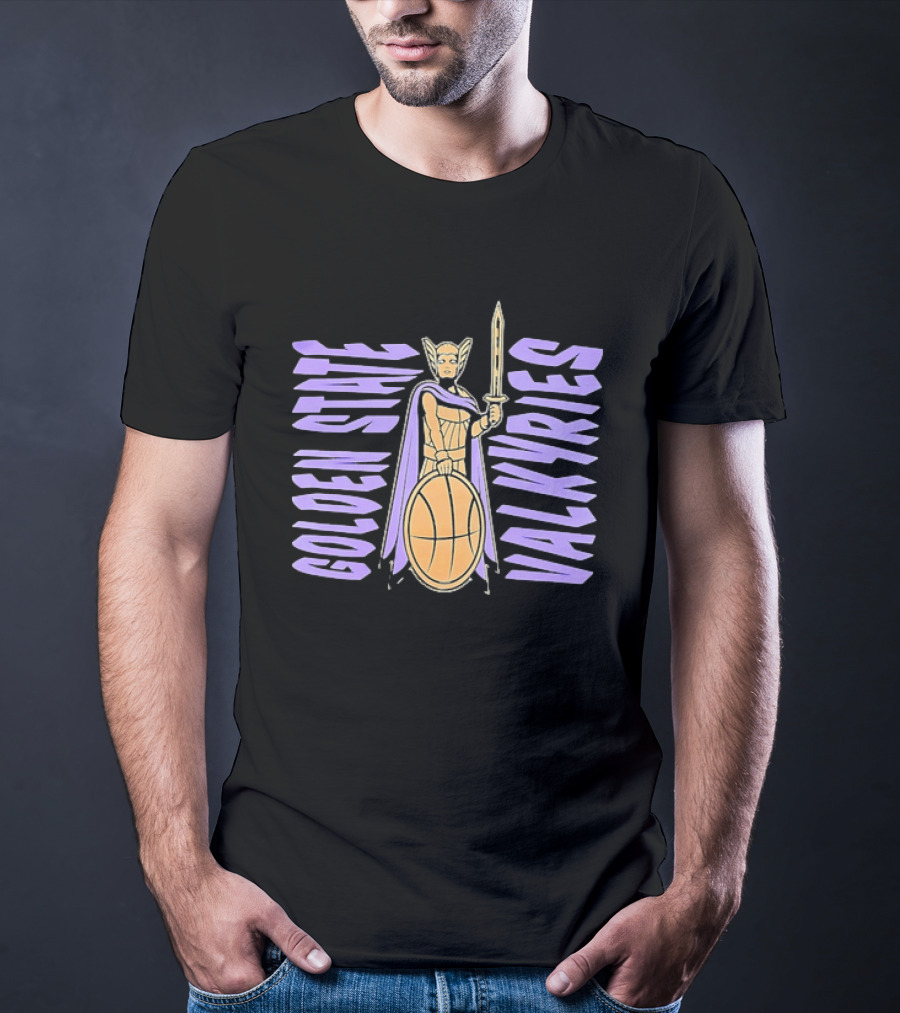 Golden State Valkyries Basketball WNBA Warrior Shield Sword T-Shirt