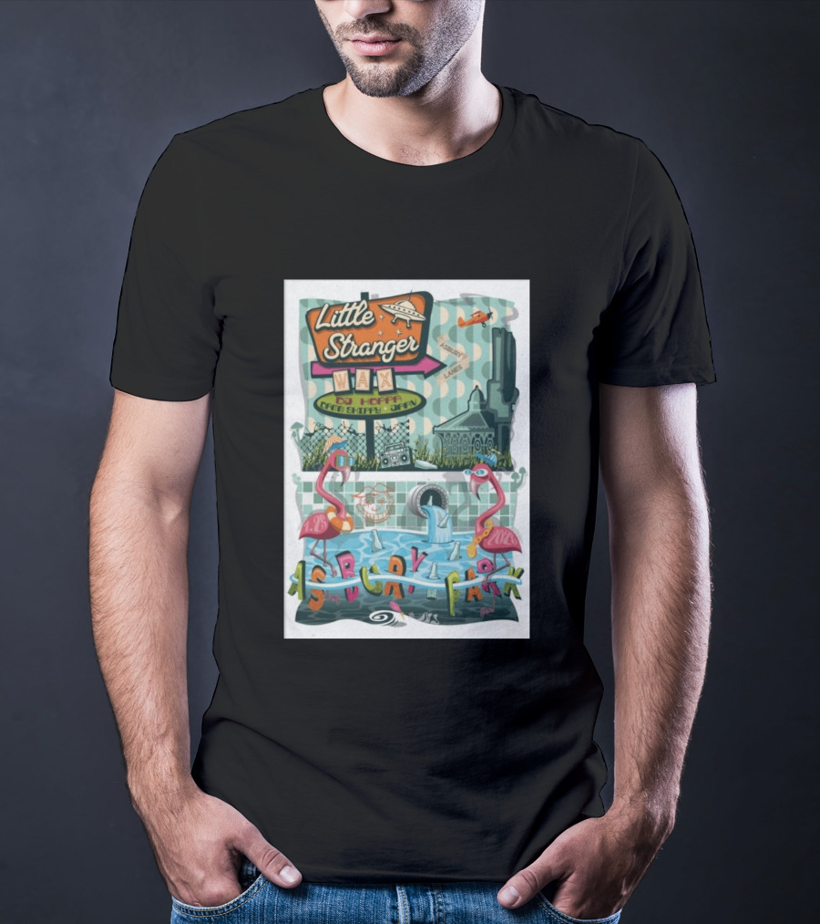 Little Stranger Asbury Park NJ Asbury Lanes DJ HOPPA WAX 7 25 2026 Flamingos T-Shirt