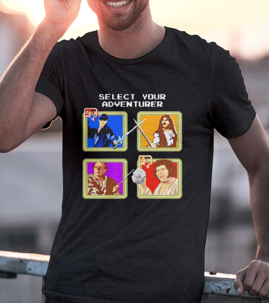Select Your Adventurer Westley Inigo Montoya Vizzini Fezzik The Princess Bride Pixel T-Shirt