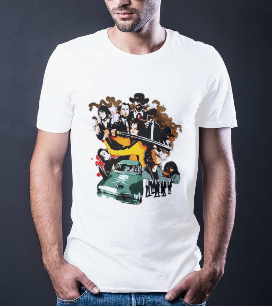 Alex Ember Pulp Fiction Quentin Tarantino Movie Characters Samurai Sword Car T-Shirt