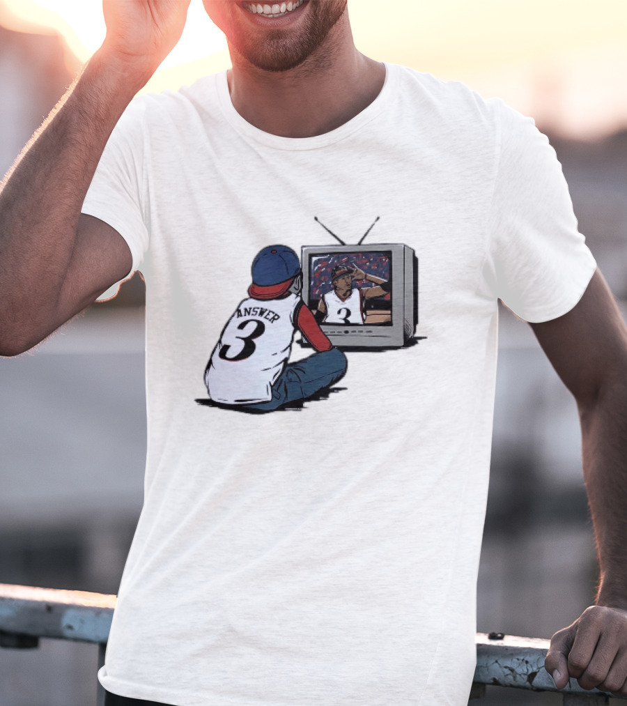 Allen Iverson 76ers Number 3 The Answer NBA Legend T-Shirt
