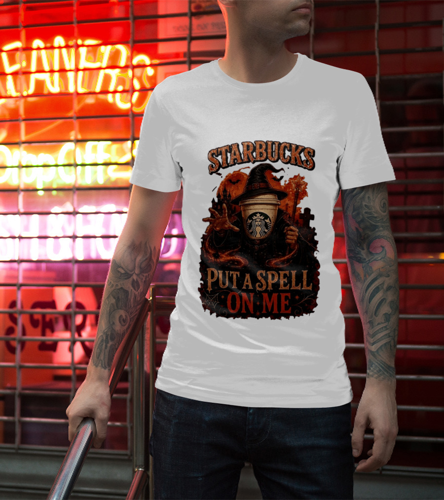 Starbucks Halloween Witch Put A Spell On Me Coffee Magic T-Shirt