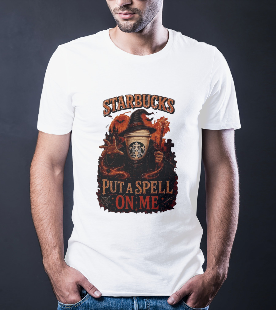 Starbucks Halloween Witch Put A Spell On Me Coffee Magic T-Shirt