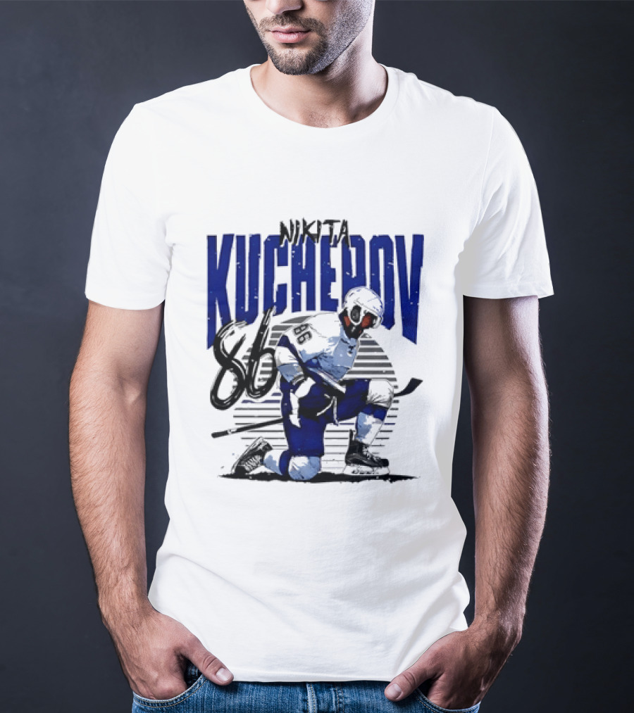 Nikita Kucherov 86 Tampa Bay Lightning Hockey Celebration T-Shirt