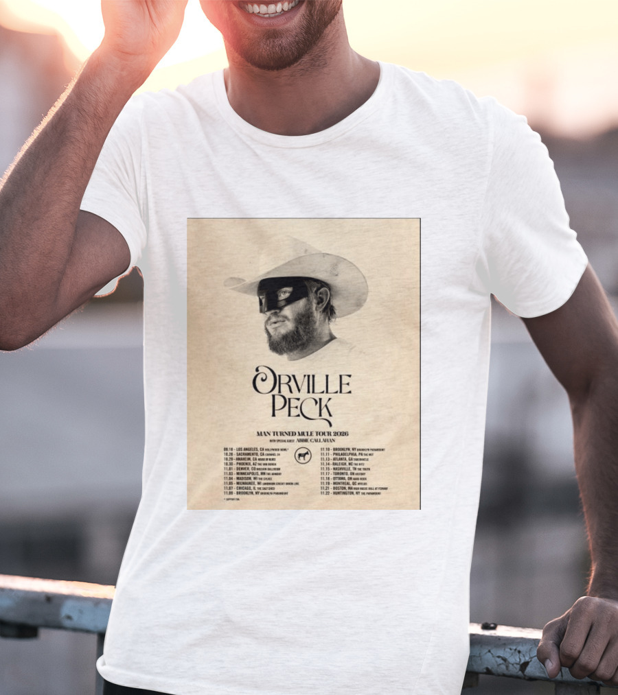 Orville Peck Man Turned Mule Tour 2026 Special Guest Abbie Callahan Concert Dates And Locations T-Shirt
