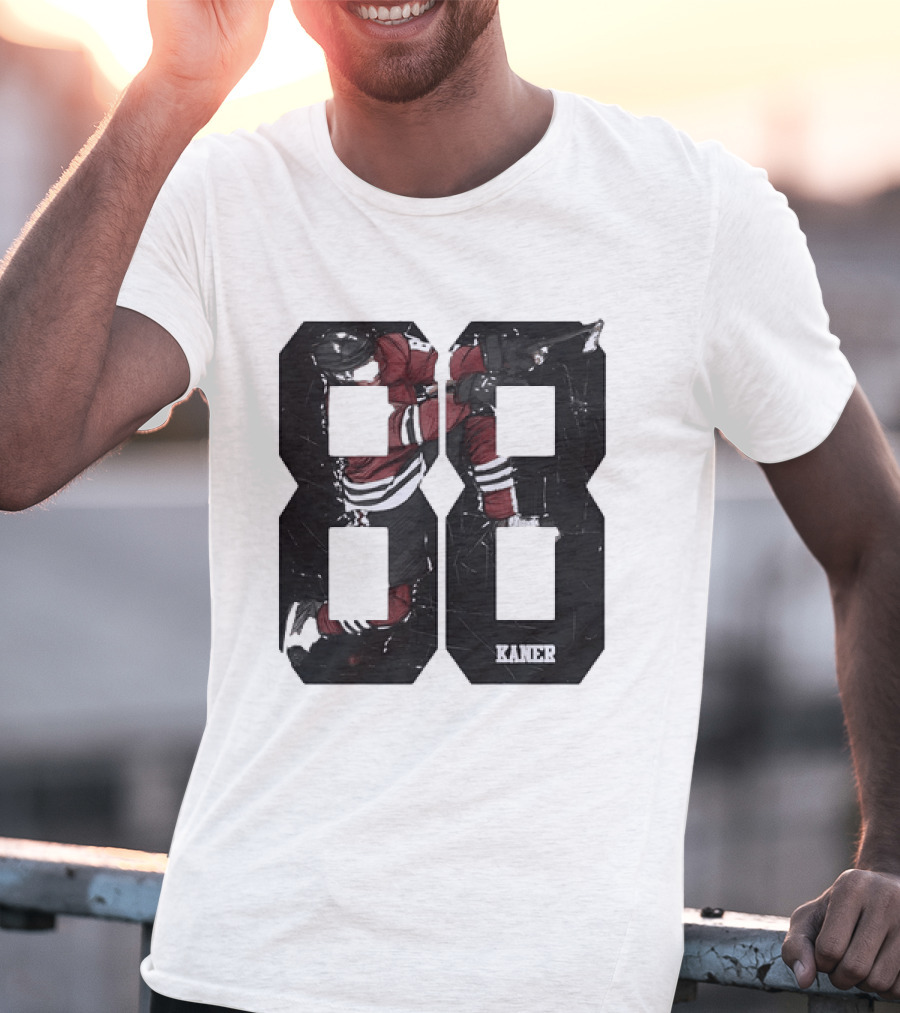 Markdown Patrick Kane Chicago Blackhawks Kaner 88 Ice Hockey Sketch T-Shirt