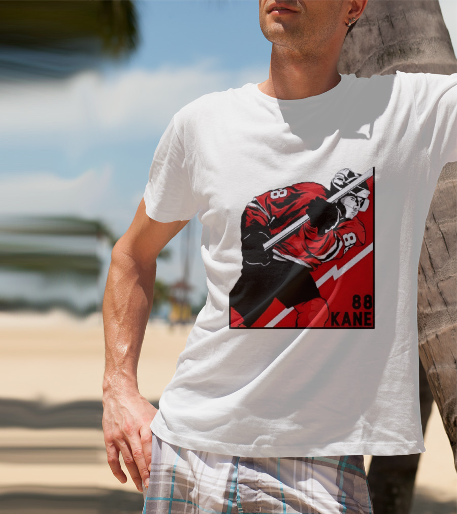 Patrick Kane 88 Chicago Blackhawks Ice Hockey Player Action T-Shirt