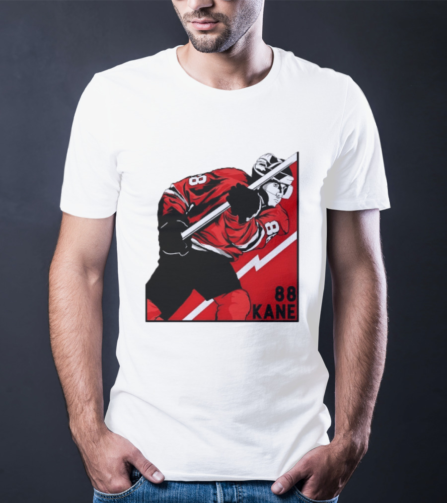 Patrick Kane 88 Chicago Blackhawks Ice Hockey Player Action T-Shirt
