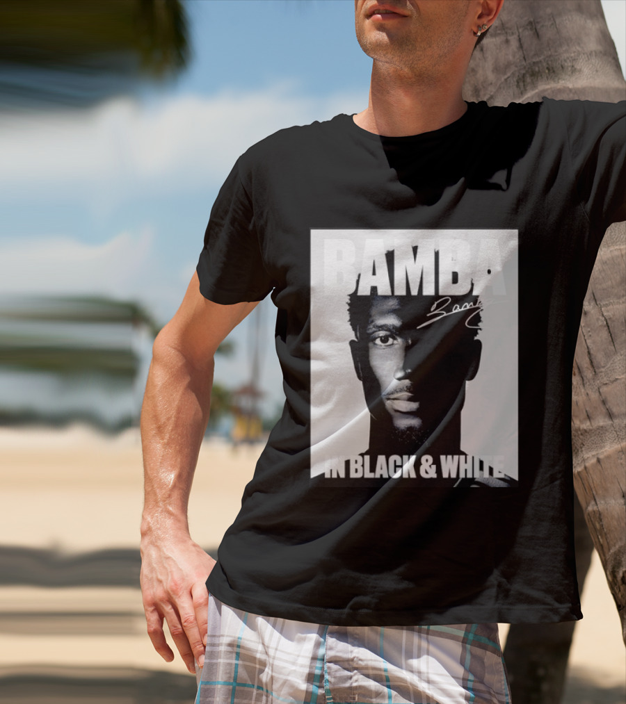 Bamba Signature Black And White NBA Basketball T-Shirt