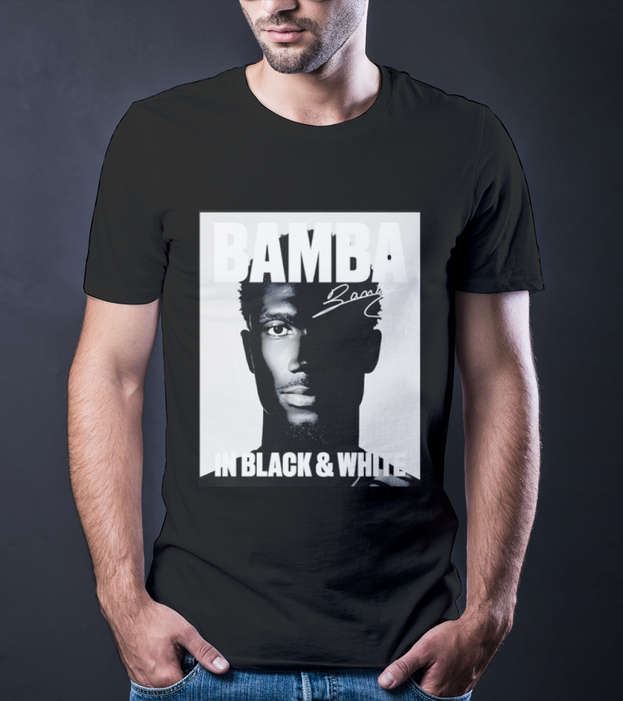 Bamba Signature Black And White NBA Basketball T-Shirt