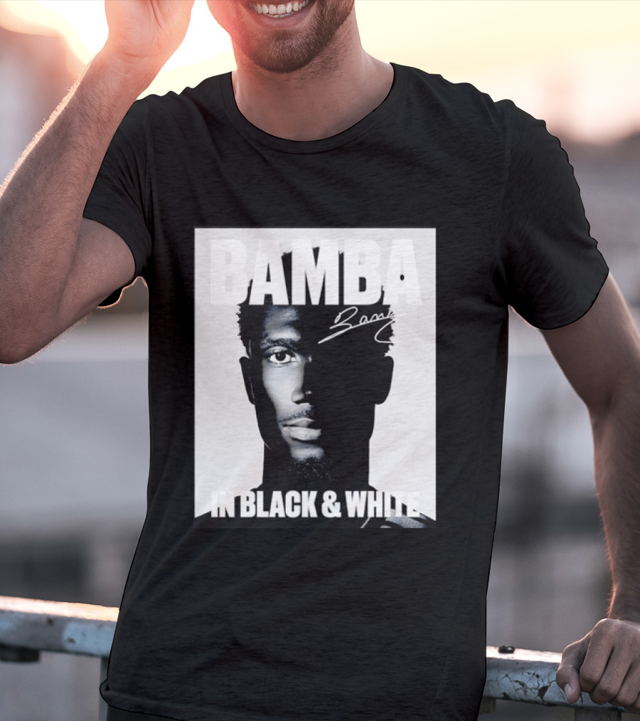 Bamba Signature Black And White NBA Basketball T-Shirt