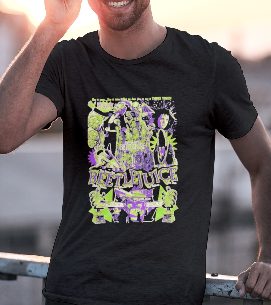 Betelgeuse Beetlejuice Say Once Three Times Rest In Peace Inferno Room Girls T-Shirt