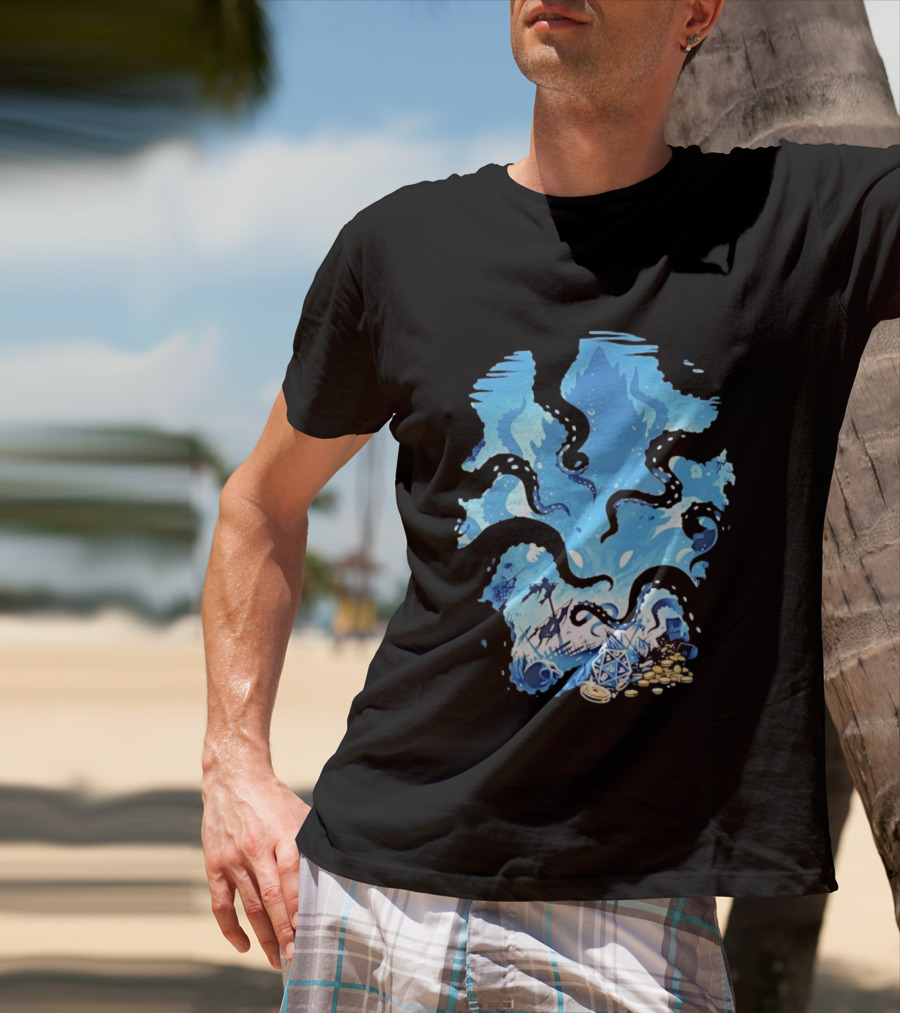 Dungeons And Dragons Kraken Nautical Sea Creature RPG Fantasy T-Shirt
