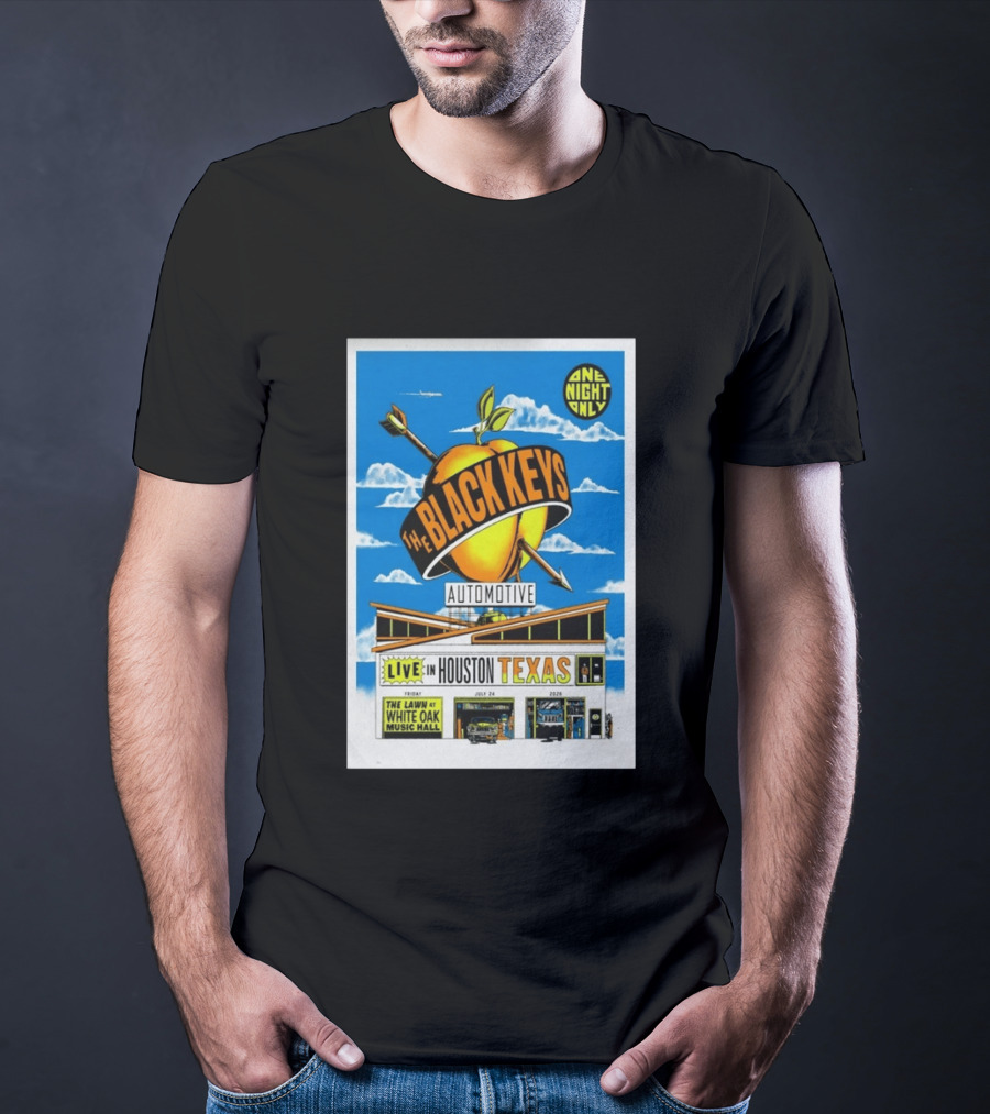 The Black Keys Live Houston Texas July 24 2026 One Night Only White Oak Music Hall T-Shirt