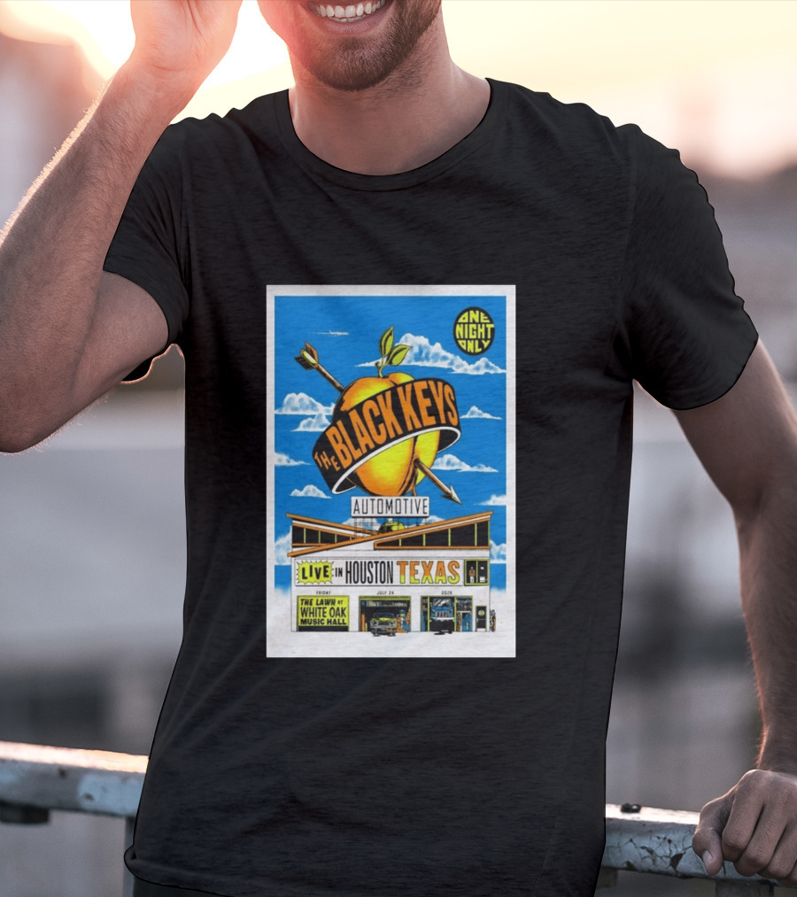 The Black Keys Live Houston Texas July 24 2026 One Night Only White Oak Music Hall T-Shirt