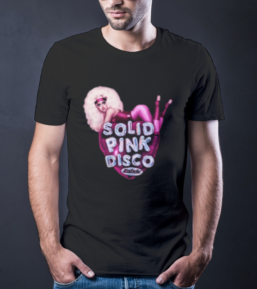 Trixie Mattel Solid Pink Disco Balloon Heart T-Shirt