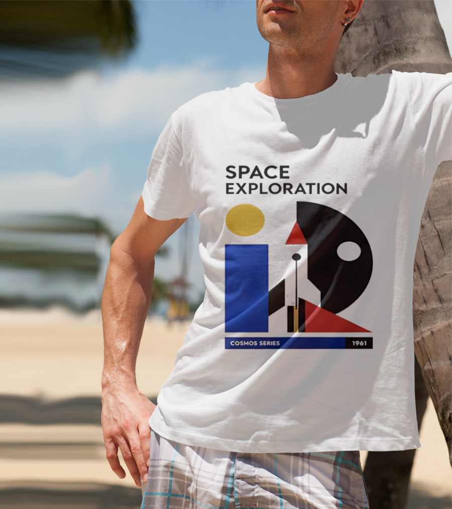 Space Exploration 1961 Cosmos Series Retro Geometric T-Shirt