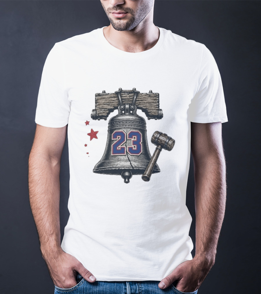 Liberty Bell 23 Philadelphia 76ers Stars T-Shirt