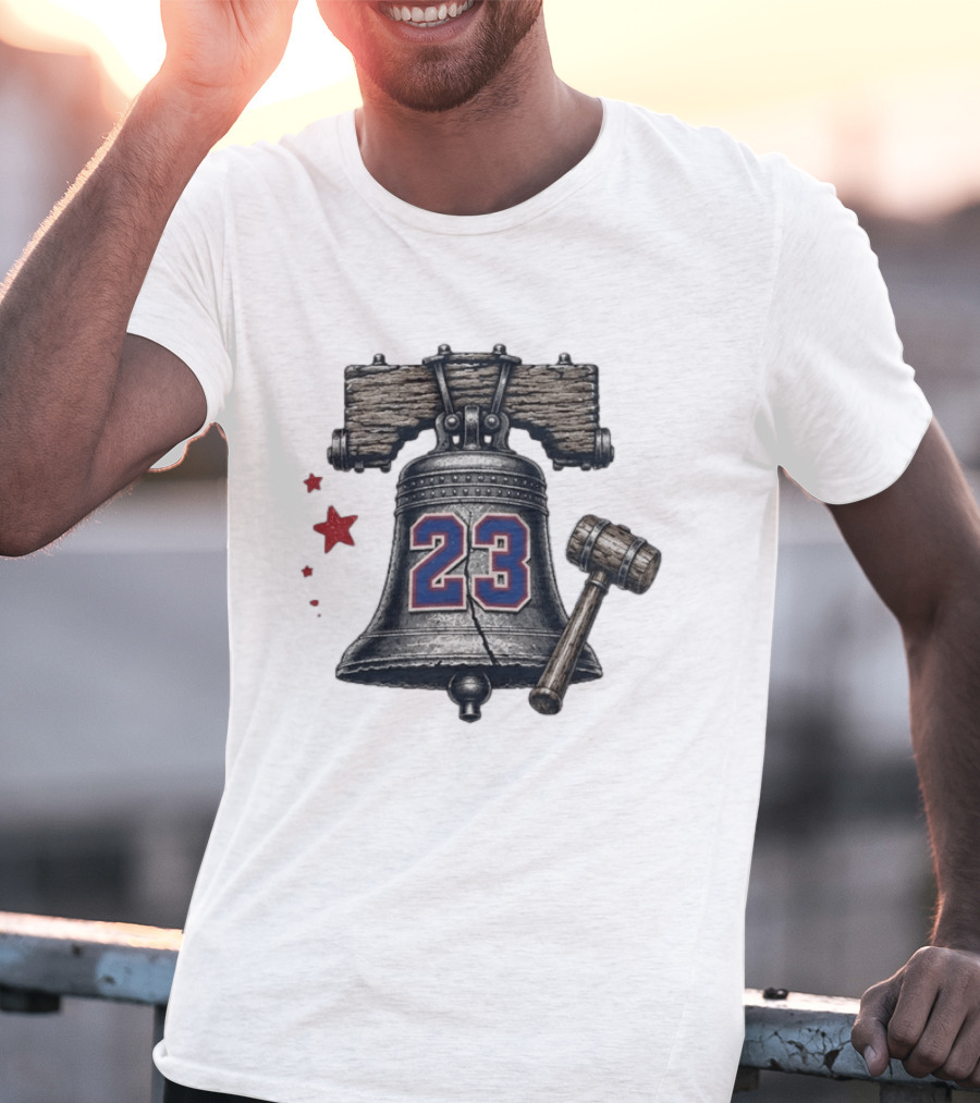 Liberty Bell 23 Philadelphia 76ers Stars T-Shirt