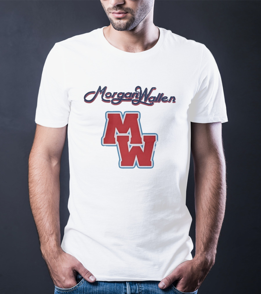 Morgan Wallen MW Bold Red Letters Country Music T-Shirt