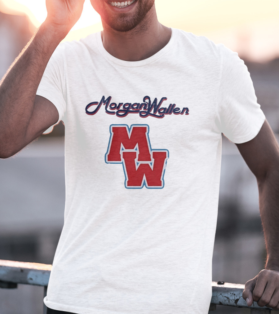 Morgan Wallen MW Bold Red Letters Country Music T-Shirt