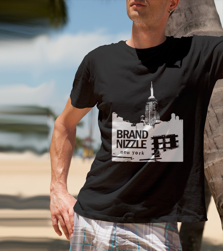 BRAND NIZZLE New York Empire State Building Skyline T-Shirt