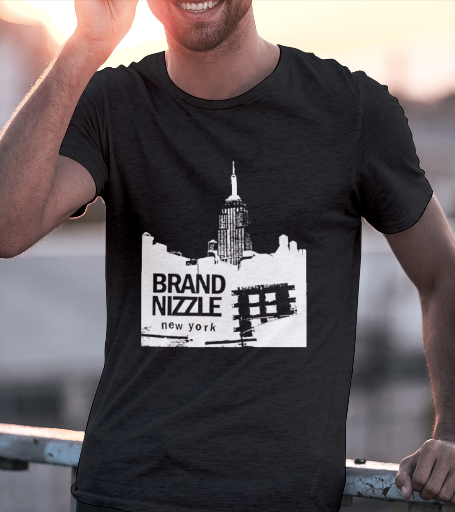 BRAND NIZZLE New York Empire State Building Skyline T-Shirt