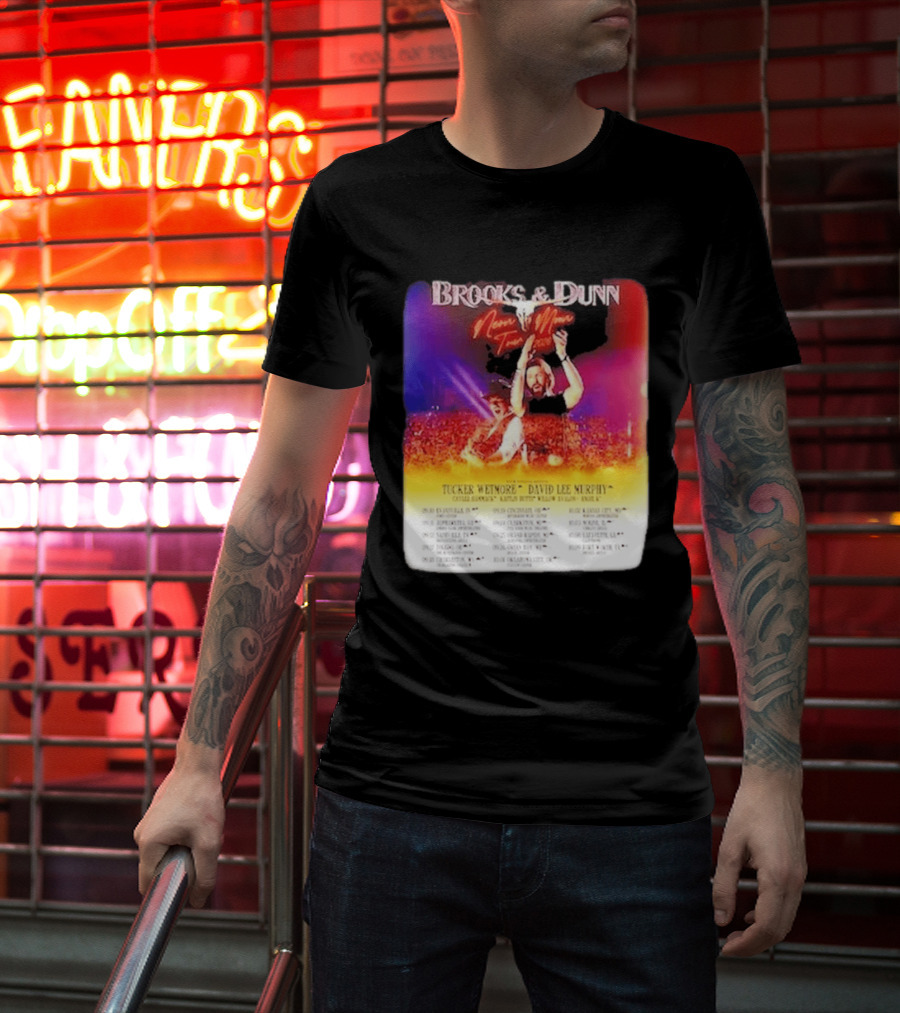 Brooks & Dunn Neon Moon Tour 2026 Tucker Wetmore David Lee Murphy Country Concert Events And Dates T-Shirt